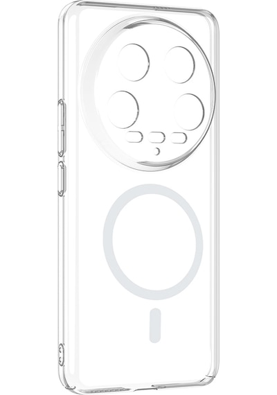Xiaomi Mi 14 Ultra Kamera Korumalı M-safe Şarj Özellikli Şeffaf Zore London Sert Pc Kapak Seffaf