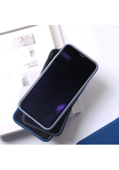 Apple Uyumlu iPhone 11 Pro Max 6.5 JacquenIçi Kadife Silikon Kilif 264633119 - Kampanya-Renk / Cam Ekran Koruyucu(+15)-Lacivert