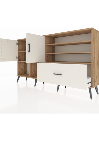Arges Konsol 7 Raflı Tek Çekmeceli 2 Kapaklı 176x30x99 Çam-aytaşı Aytası - Atlas Çam Arges Konsol 7 Raflı Tek Çekmeceli 2 Kapaklı 176x30x99 Çam-aytaşı Aytası - Atlas Çam