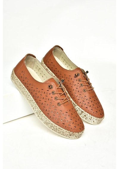 Fox Shoes U555100103 Taba Hakiki Deri Günlük Kadın Ayakkabı Taba-hakiki Deri Taba