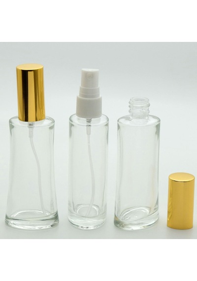 Boş Parfüm Şişesi 50 Ml 10 Adet Sarı Kapak Plastik Valf Siyah Eyfel Boş Şişe