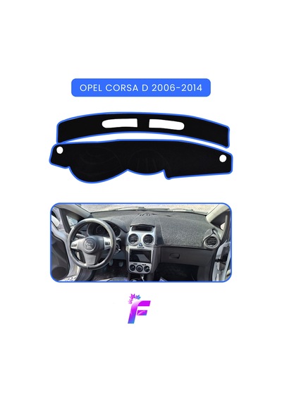 Opel Corsa D 2006-2014 Torpido Örtüsü Güneşten Korur Kolay Montaj Tam Uyum Tam Koruma T47