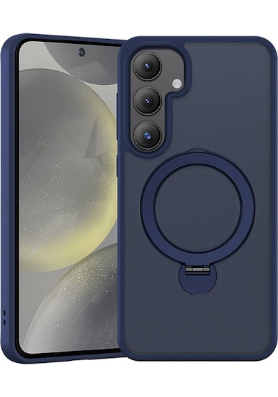 Galaxy S25 Kılıf M-safe Şarj Uyumlu Benks Standlı Mist Protective Kapak Mavi