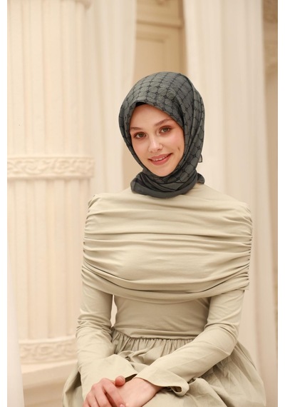 Silk Home Olinda Eşarp 48004-81 Yeşil Gri, Lacivert
