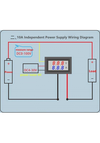 Panel Voltmetre Ampermetre 0-100 Volt 0-10 Amper Ölçümü