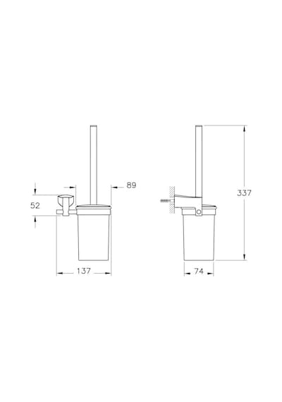 VitrA Base 800 Tuvalet Fırçalığı Mat Siyah A4408736