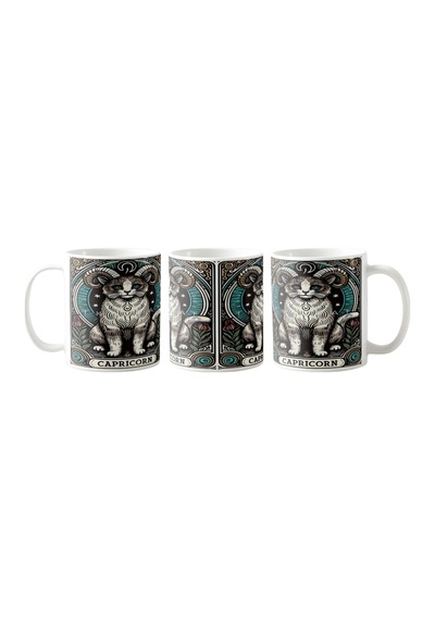 Oğlak Burcu Kupa Bardak Tek Adet K092 Çok Renkli