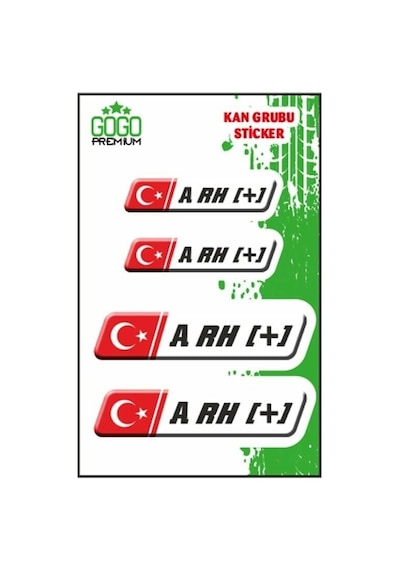 Kan Grubu Iı A Rh + Beyaz Dörtlü Damla Etiket