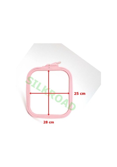 Nurge No:4 Pembe Plastik Kare Kasnak - (25 Cm X 28 Cm)