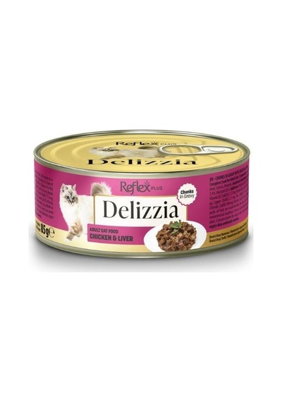 Reflex Plus Delizzia Sos İçinde Parça Etli Tavuklu Yetişkin Kedi Konservesi 85 Gr