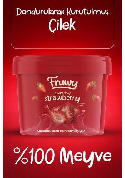 Freeze Dried Çilek Kova Dondurularak Kurutulmuş Çilek Diğer