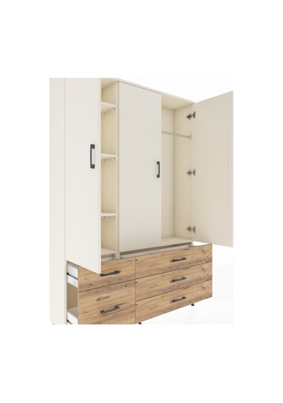 Arges Dolap 5 Raflı 5 Çekmeceli Tek Askılı 132x30x195 Aytaşı-aytaşı/çam Aytası/atlas Çam Arges Dolap 5 Raflı 5 Çekmeceli Tek Askılı 132x30x195 Aytaşı-aytaşı/çam Aytası/atlas Çam