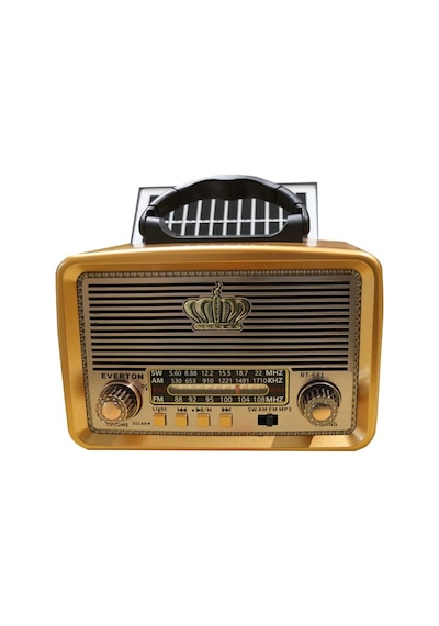 Everton Rt-681 Solarlı,ledli, Şarjlı Nostaljik Radyo Fm-am-sw-usb-tf