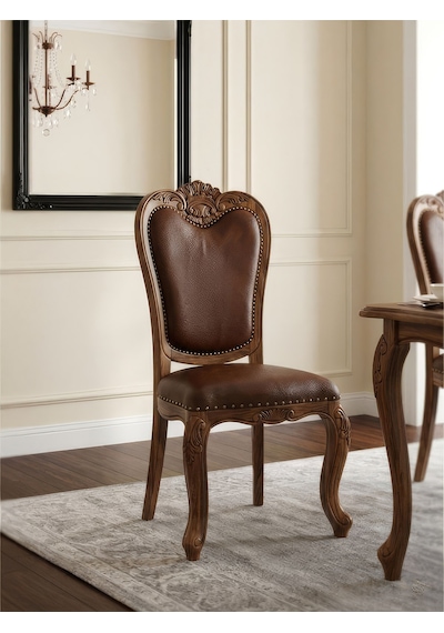 Orsay Klasik Fransız Stil Ahşap Sandalye Ceviz