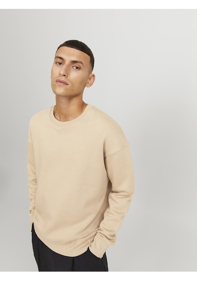 Jack & Jones Jjestar Basıc Sweatshirt 12208182 Bej