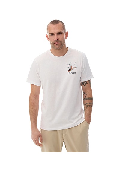 Columbia Csc M Pfg Red Rider Ss Tee Erkek Kısa Kollu Tişört Cs0501 Beyaz