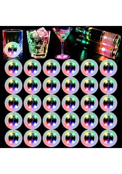 Işıklı Yapışkanlı Bardak Altı Aparatı Ledli 3 Modlu 6 Cm Çap 1 Adet Diğer