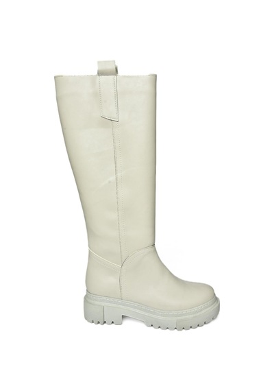 Fox Shoes R973201109 Gri Kalın Tabanlı Kadın Çizme Gri