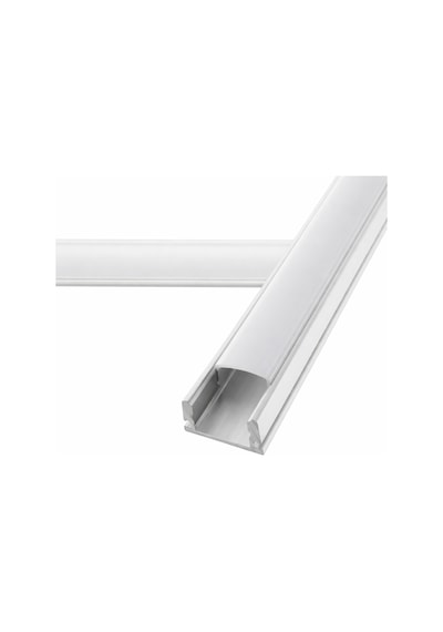 Led Kanal Profil Sıva Üstü 6931 Alüminyum Kasa İnce Tip 2 Metre 13x6mm Opak Pleksi Yan Kapak