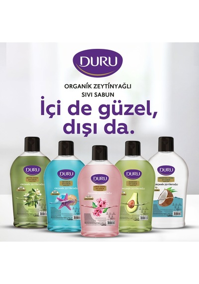 Duru Organik Zeytinyağlı Zeytin Çiçeği Sıvı Sabun 2 x 1500 ML + 500 ML