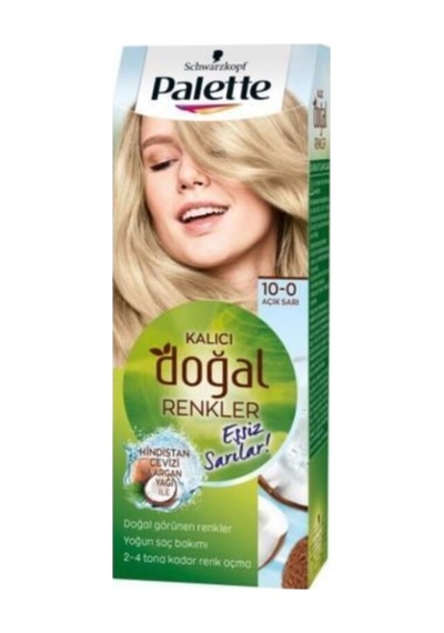 Kalıcı Doğal Renkler Saç Boyası 10-0 Açık Sarı 3 Paket