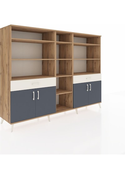 Hyperion Dolap 12 Raflı 2 Çekmeceli 4 Kapaklı 220x44x163 Çam-antr Çam-antrasit/aytaşı Hyperion Dolap 12 Raflı 2 Çekmeceli 4 Kapaklı 220x44x163 Çam-antr Çam-antrasit/aytaşı