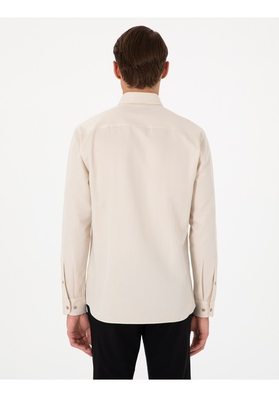 Pierre Cardin Erkek Bej Gömlek Desenli 50306996-vr011 Bej