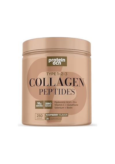 Collagen Kolajen Ahududu 6 Vitamin İlaveli Tip 1,2,3 250g 25 Servis