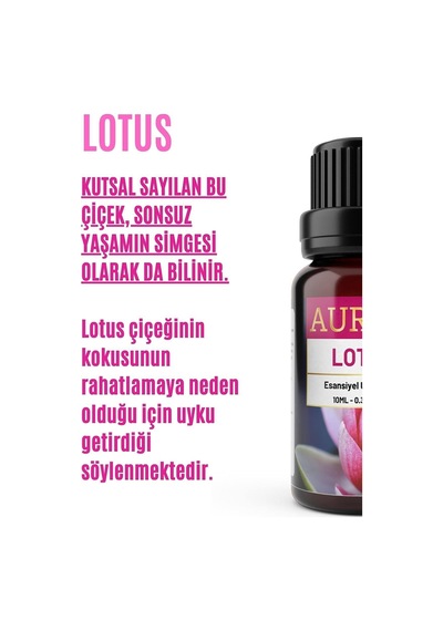 AURAN Lotus Esansiyel Uçucu Koku Yağı Buhurdanlık Yağı 10ML
