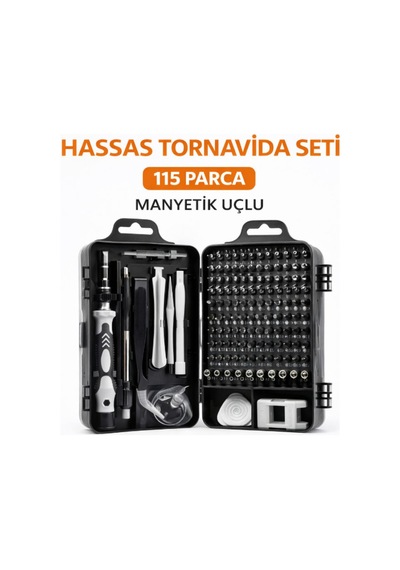 115 Parça Manyetik Uçlu Hassas Tornavida Seti - 886746449