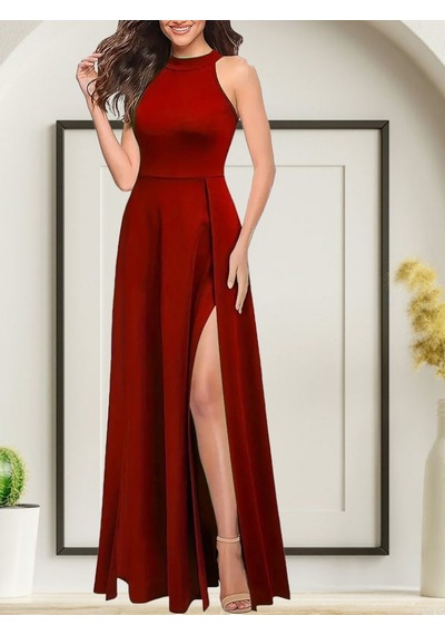 Efnaz Style Kadınhalter Yaka Derin Yırtmaç Detaylı Tam Boy Ithal Krep Abiye Elbise Kırmızı Efnaz Style Kadınhalter Yaka Derin Yırtmaç Detaylı Tam Boy Ithal Krep Abiye Elbise Kırmızı