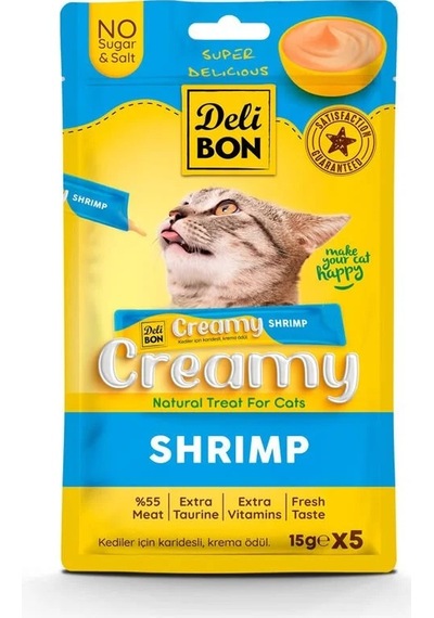 Delibon Creamy Ödül Maması Karidesli 15gr 5li Paket