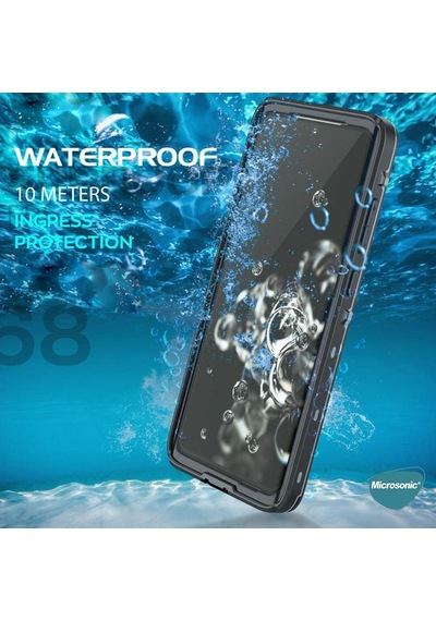 Samsung Galaxy S23 Plus İçin Kılıf Waterproof 360 Full Body Protective Siyah Galaxy S23 Plus İle Uyumlu Kılıf - Siyah