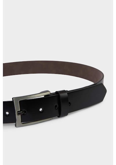 Defacto Erkek Dikdörtgen Toka Suni Deri Jean Kemeri H5092axnsbk27 Siyah-bk27