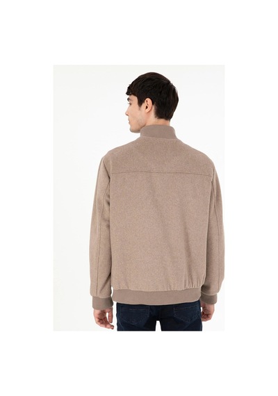 Pierre Cardin Erkek Mont %52 Yün Kapüşonsuz Ve Düz Desen 2039525 Bej