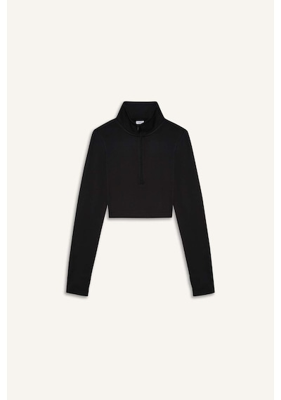 Defacto Defactofit Slim Fit Dar Kesim Fermuarlı Dik Yaka İçi Yumuşak Tüylü Esnek Kumaş Uzun Kollu Tişört W0343az25aubk81 SIYAH Defacto Defactofit Slim Fit Dar Kesim Fermuarlı Dik Yaka İçi Yumuşak Tüylü Esnek Kumaş Uzun Kollu Tişört W0343az25aubk81 SIYAH