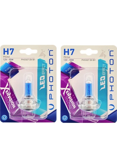 PHOTON H7 12V 55W XEN VİSİON BEYAZ IŞIK AMPÜL TAKIMI (2 ADET)