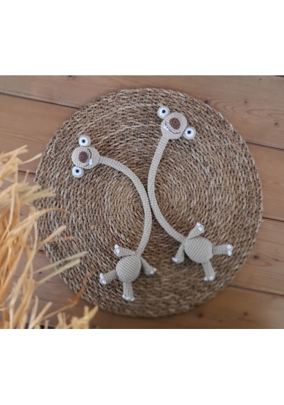 Renklivekreatif Amigurumi Uzun Boyunlu Sid 1adet Bej