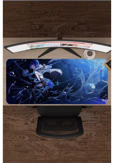 Yelan Genshin Impact Anime Gacha V4 - 90x40 Xxl Gaming Mouse Pad Fare Altlığı