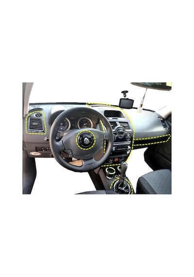 Renault Megane 2 Torpido, Maun Kaplama, 35 Parça Normal Set Piano Black Piyano Siyah