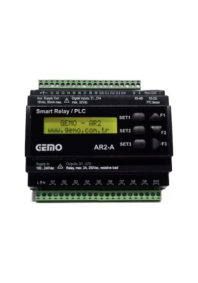 Gemo Ar2-A-230Vac-14D - Ar2-A-24Vdc-14D Akıllı Röle/Plc Gemo Ar2-A-230Vac-14D - Ar2-A-24Vdc-14D Akıllı Röle/Plc