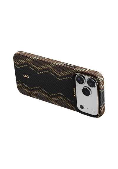 İphone 17 Pro Max Uyumlu Kılıf M-safe Şarj Özellikli Raptic Aramid Skin Scepter Serisi Kapak Siyah