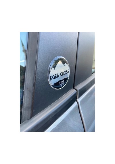 Fiat Egea Cross Uyumlu Damla Sticker Logo 1 Adet Silikon Logo