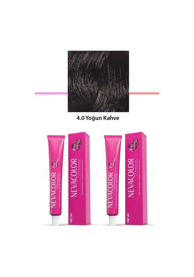 2 Li Set Premium 4.0 Yoğun Kahve - Kalıcı Krem Saç Boyası 2 X 50 G Tüp