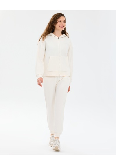 Skechers W Essential Full Zip Sweatshirt Kadın Beyaz Sweatshirt S2610016-3855