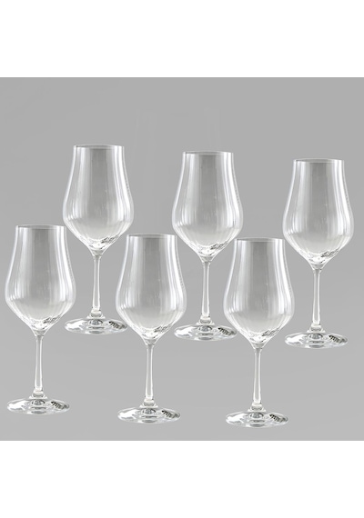 Jumbo Bohemia Kristal Tulipa Jumbo Optikli 6'Lı Kadeh Bardak Takımı 450