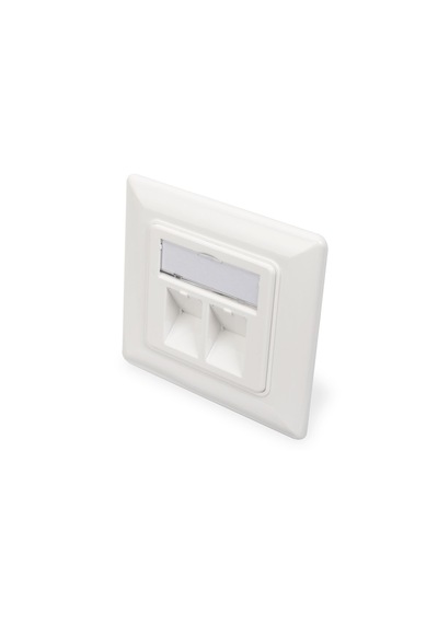Digitus Keystone Jack Takmak İçin 2 Li Priz 50/50 Mm Çerçevesi 80/80 Mm , Tozdan Korumak Amacıyla Kapaklı -19961