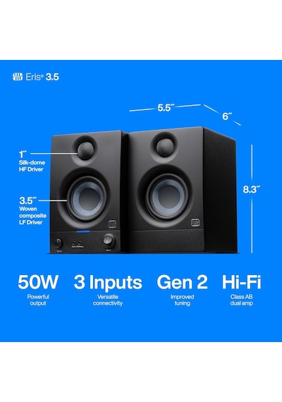 Eris 3.5 2. Nesil 3.5 Medya Referans Monitör, 50 Watt