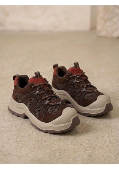 Guja 26k389 Kadın Hakiki Deri Bağcıklı Kalın Taban Sneaker Ayakkabı Kahve