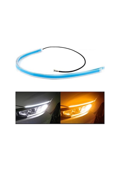 Eraks Selamlamalı Kayar Led İnce Far 60 Cm - Turuncu Beyaz